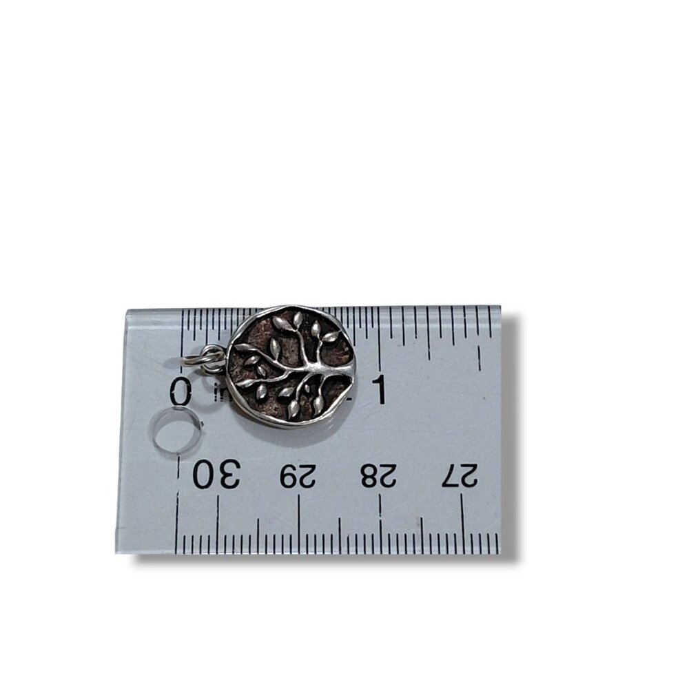 Vintage Sterling Silver Tree Of Life Pendant/Charm 0.75" Inspirational saying - Picture 8 of 10